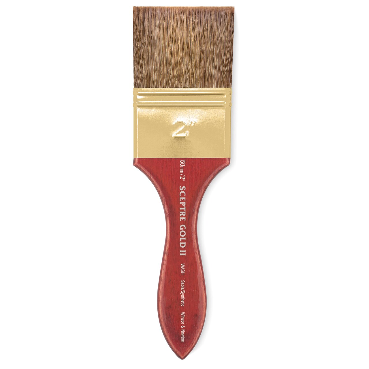 Winsor & Newton Sceptre Gold II Brush - Wash, Short Handle, Size 2"